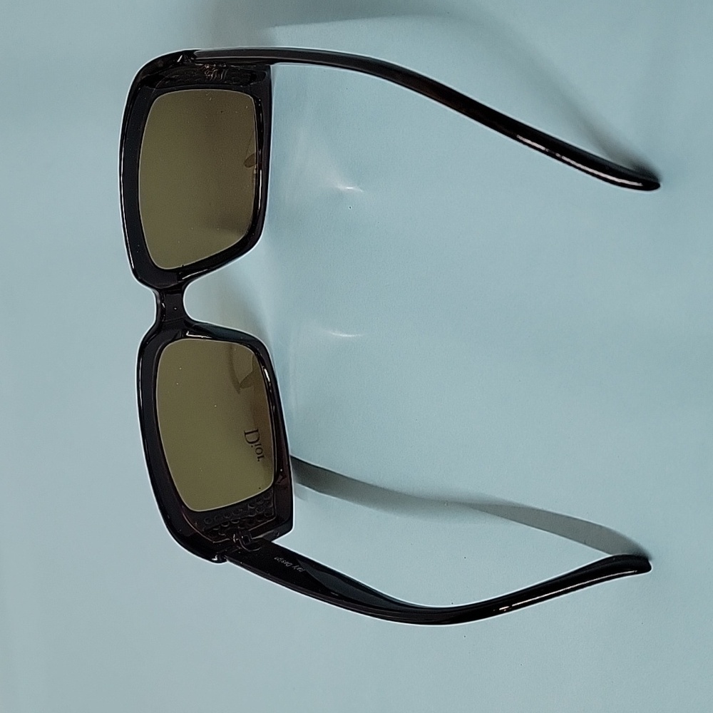 Designer Like Rhinestone Embellished Side Rectangular Sunglasses - Picture 7 of 10